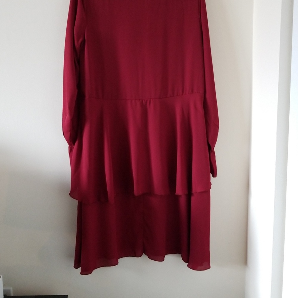 Vintage style boho ruffle knee length midi dress - Picture 6 of 8